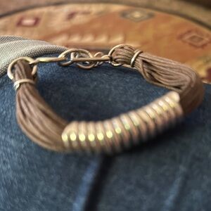 Brown and Silver Bracelet